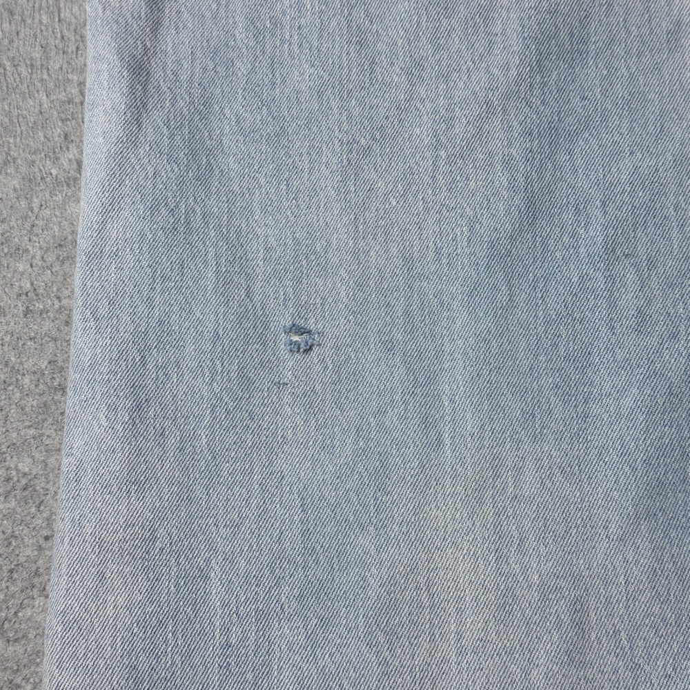 Wrangler Jeans Mens 46x30 Light Wash Straight Leg Denim Stretch Blue 97FPVVB - Picture 4 of 9